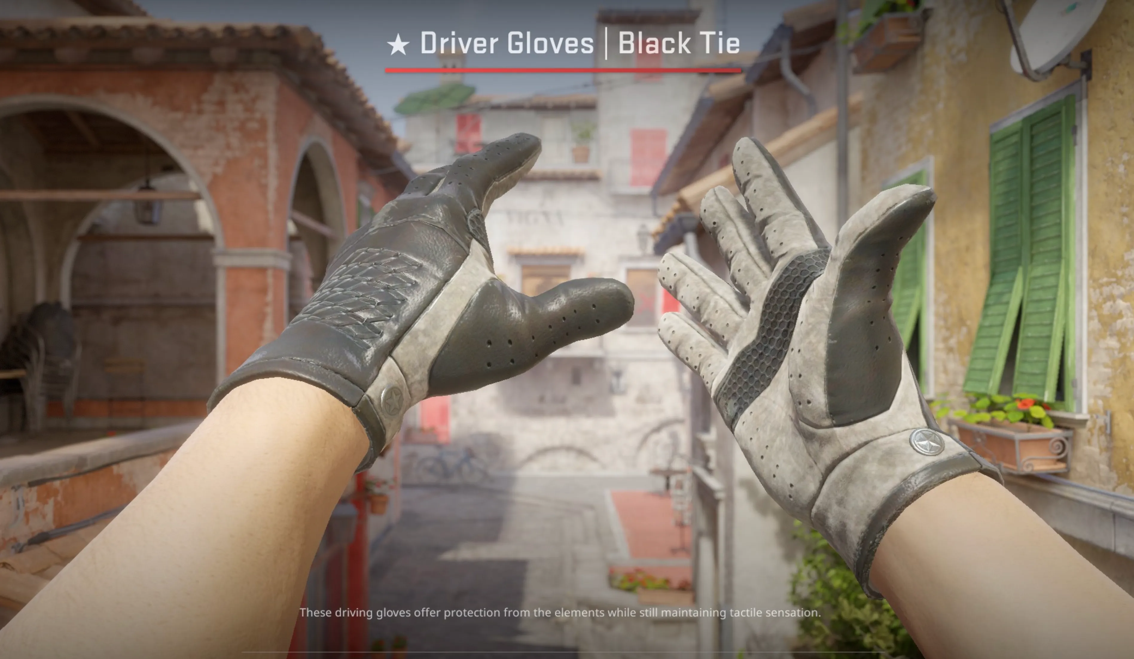 Driver Gloves Black Tie